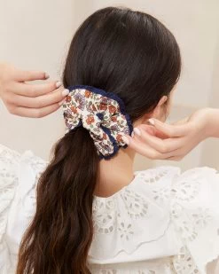 Loeffler Randall Sally Geo Floral Crocheted-Edge Scrunchie 5 Loeffler Randall Sally Geo Floral Crocheted-Edge Scrunchie -Outlet Velin Studio Store SALLY CTNC GEOFN 018copy