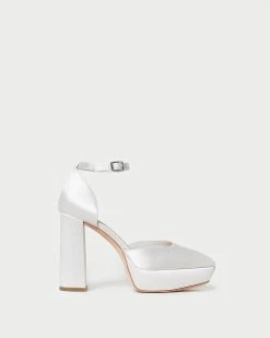 Loeffler Randall Selina Cream Closed-Toe Platform -Outlet Velin Studio Store SELINA SATN CREAM 2