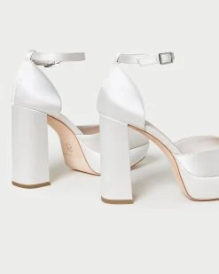 Loeffler Randall Selina Cream Closed-Toe Platform -Outlet Velin Studio Store SELINA SATN CREAM 4