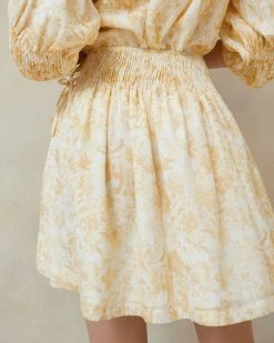 Loeffler Randall Sidney Vine Floral Smocked Skirt -Outlet Velin Studio Store SIDNEY SCO TONVF 3
