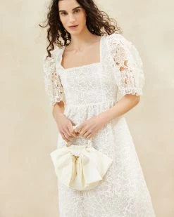 Loeffler Randall Sierra Cream Mini Bow Clutch -Outlet Velin Studio Store SIERRA MO CREAM 5