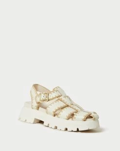 Loeffler Randall Talia Cream/Natural Caged Sandal