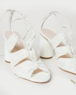 Loeffler Randall Teresa Pearl Pleated Lace-Up Sandal -Outlet Velin Studio Store TERESA PLFV PEARL 3