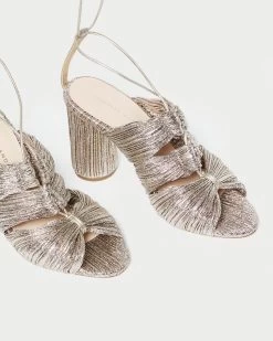 Loeffler Randall Teresa Champagne Pleated Lace-Up Sandal -Outlet Velin Studio Store TERESA PLSF CHAMP 4 833af971 e0cc 4acc 84dd fa7f6d3c88ee