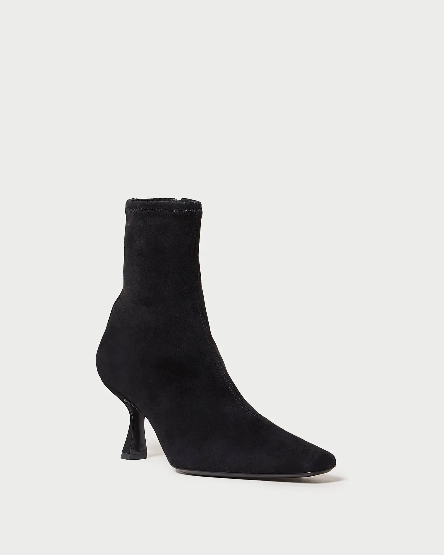 Loeffler Randall Thandy Black Suede Curved Bootie 1 Loeffler Randall Thandy Black Suede Curved Bootie