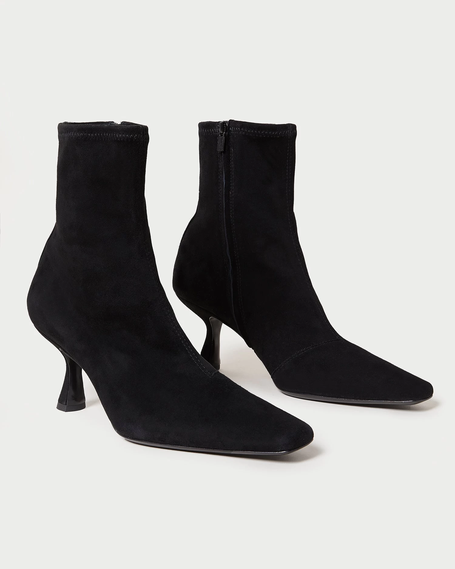 Loeffler Randall Thandy Black Suede Curved Bootie 3 Loeffler Randall Thandy Black Suede Curved Bootie - Image 3