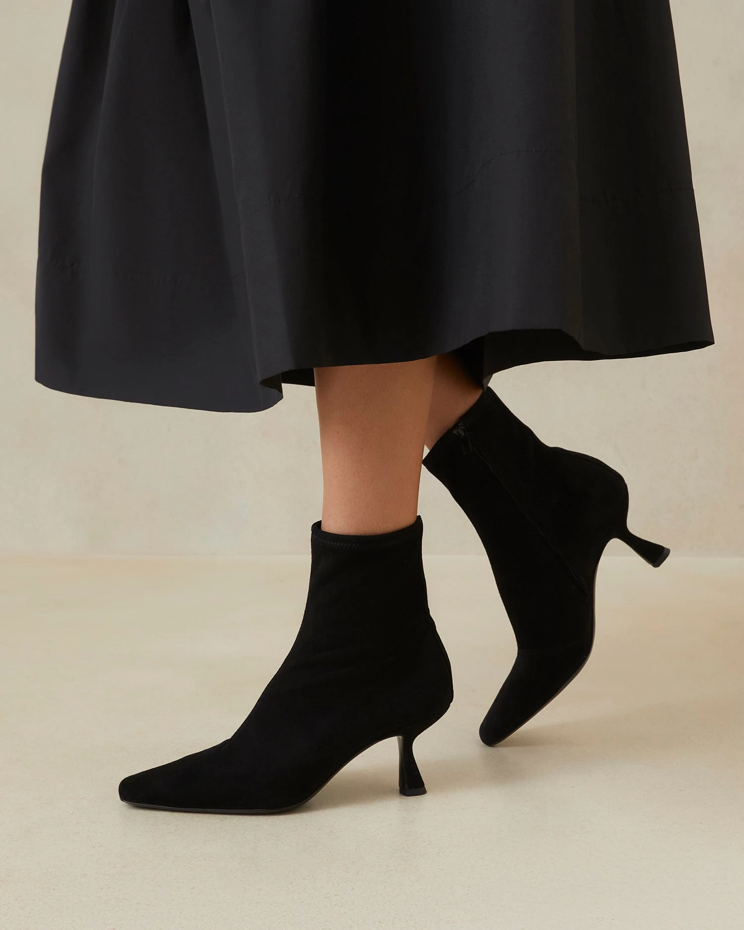 Loeffler Randall Thandy Black Suede Curved Bootie 5 Loeffler Randall Thandy Black Suede Curved Bootie - Image 5