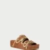 Loeffler Randall Theo Brown/Natural Footbed Sandal