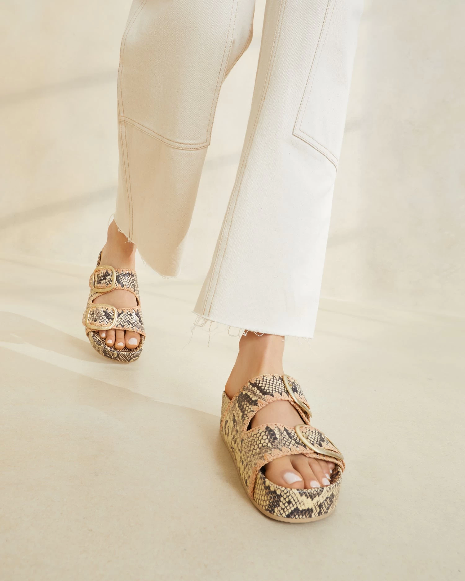 Loeffler Randall Theo Bone/Pink Footbed Sandal 5 Loeffler Randall Theo Bone/Pink Footbed Sandal - Image 5