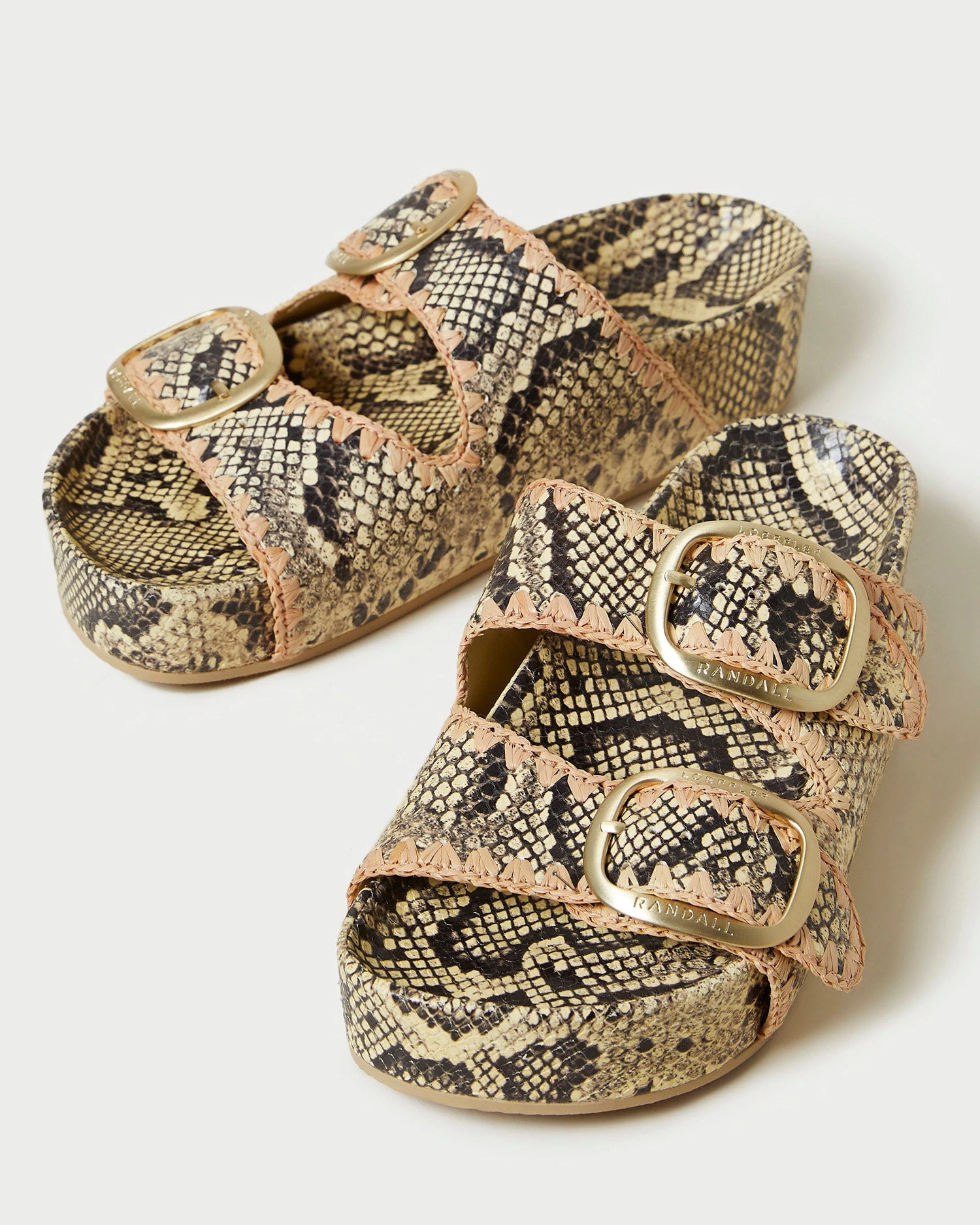 Loeffler Randall Theo Bone/Pink Footbed Sandal 3 Loeffler Randall Theo Bone/Pink Footbed Sandal - Image 3