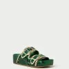 Loeffler Randall Theo Green/Natural Footbed Sandal