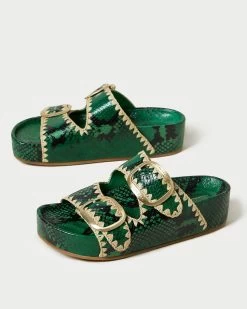 Loeffler Randall Theo Green/Natural Footbed Sandal -Outlet Velin Studio Store THEO RL GRENL 4