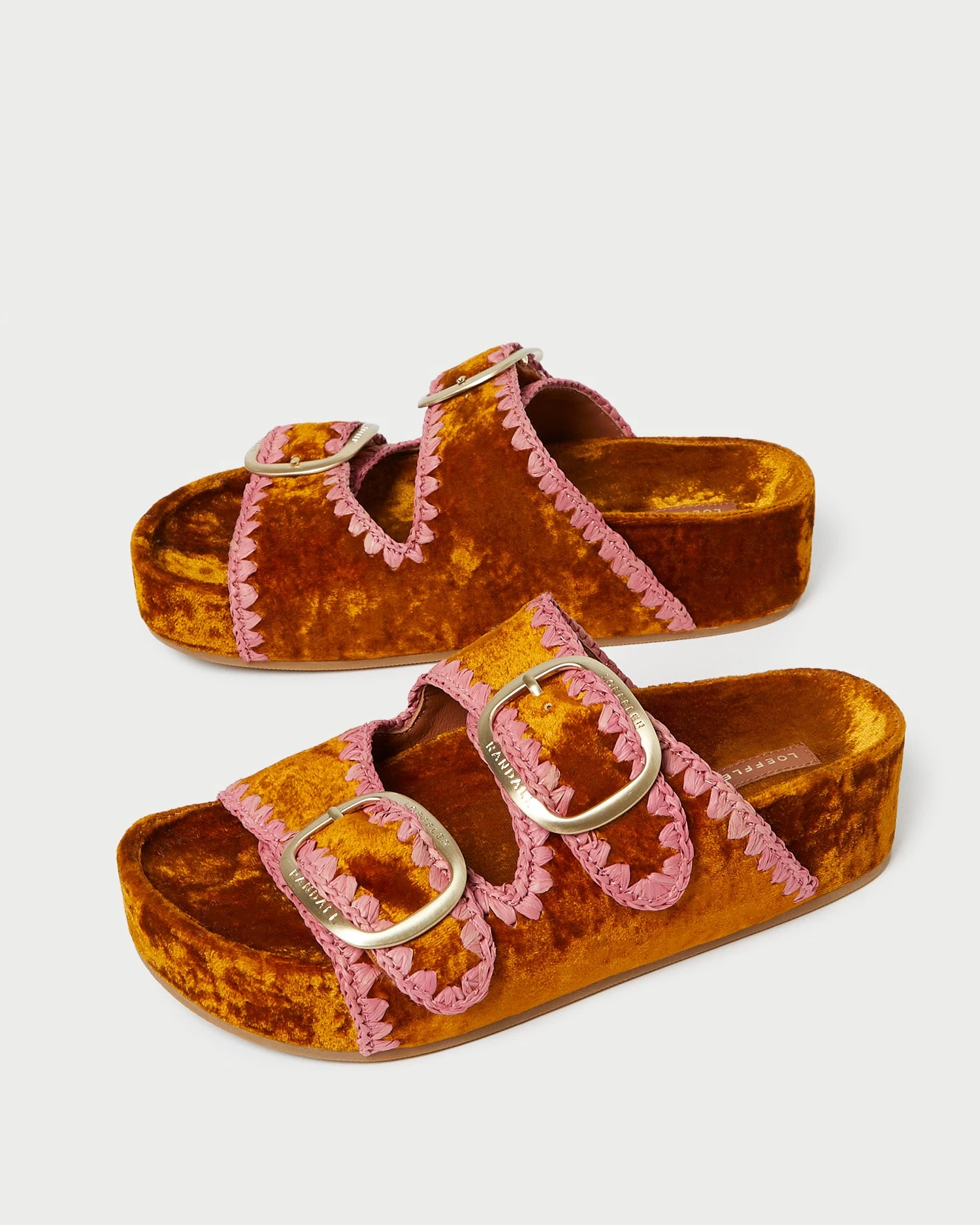 Loeffler Randall Theo Ochre/Blush Footbed Sandal 4 Loeffler Randall Theo Ochre/Blush Footbed Sandal - Image 4