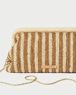 Loeffler Randall Trudie Natural/Brown Frame Clutch -Outlet Velin Studio Store TRUDIE CR NATBN 4
