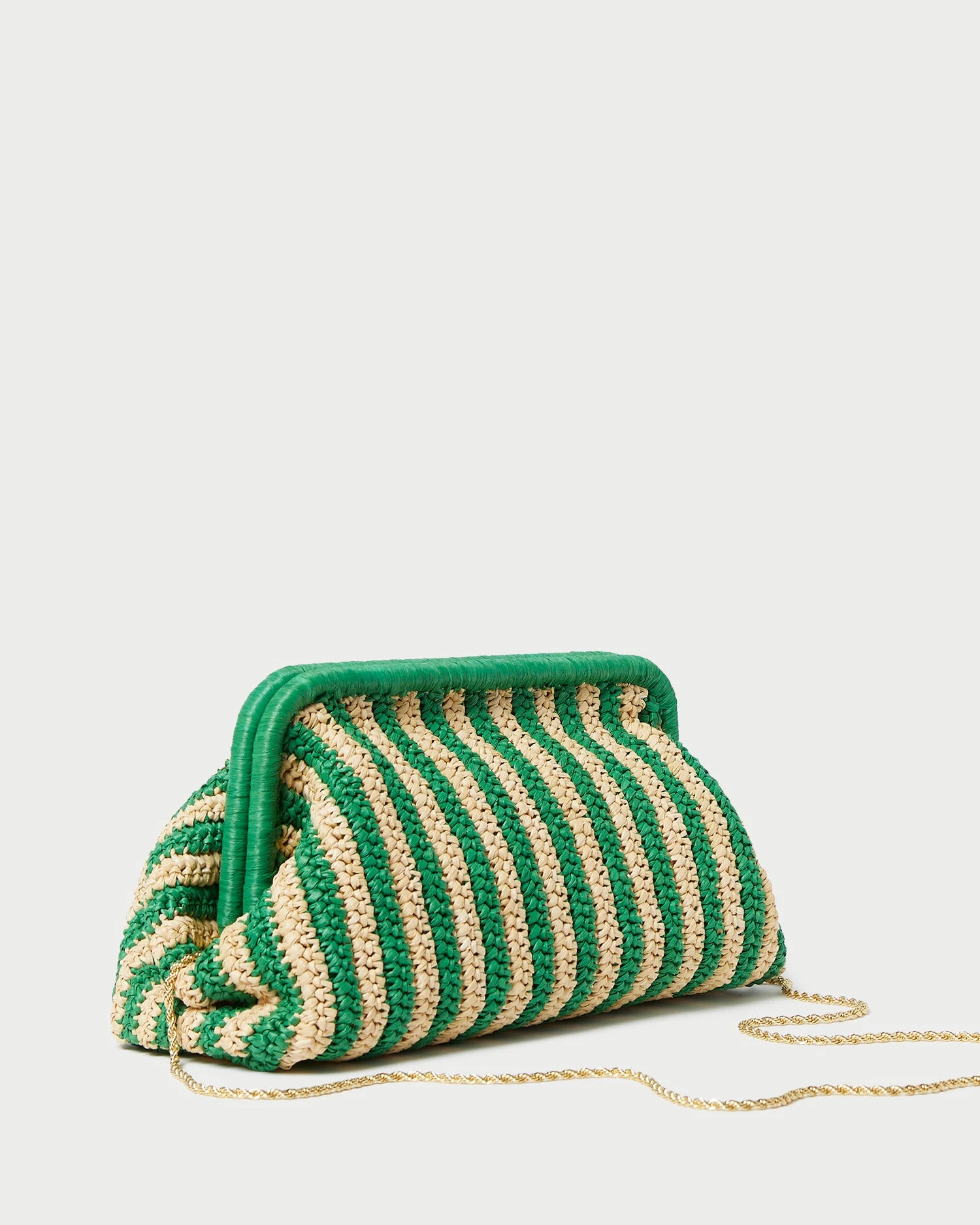Loeffler Randall Trudie Natural/Green Frame Clutch 4 Loeffler Randall Trudie Natural/Green Frame Clutch - Image 4