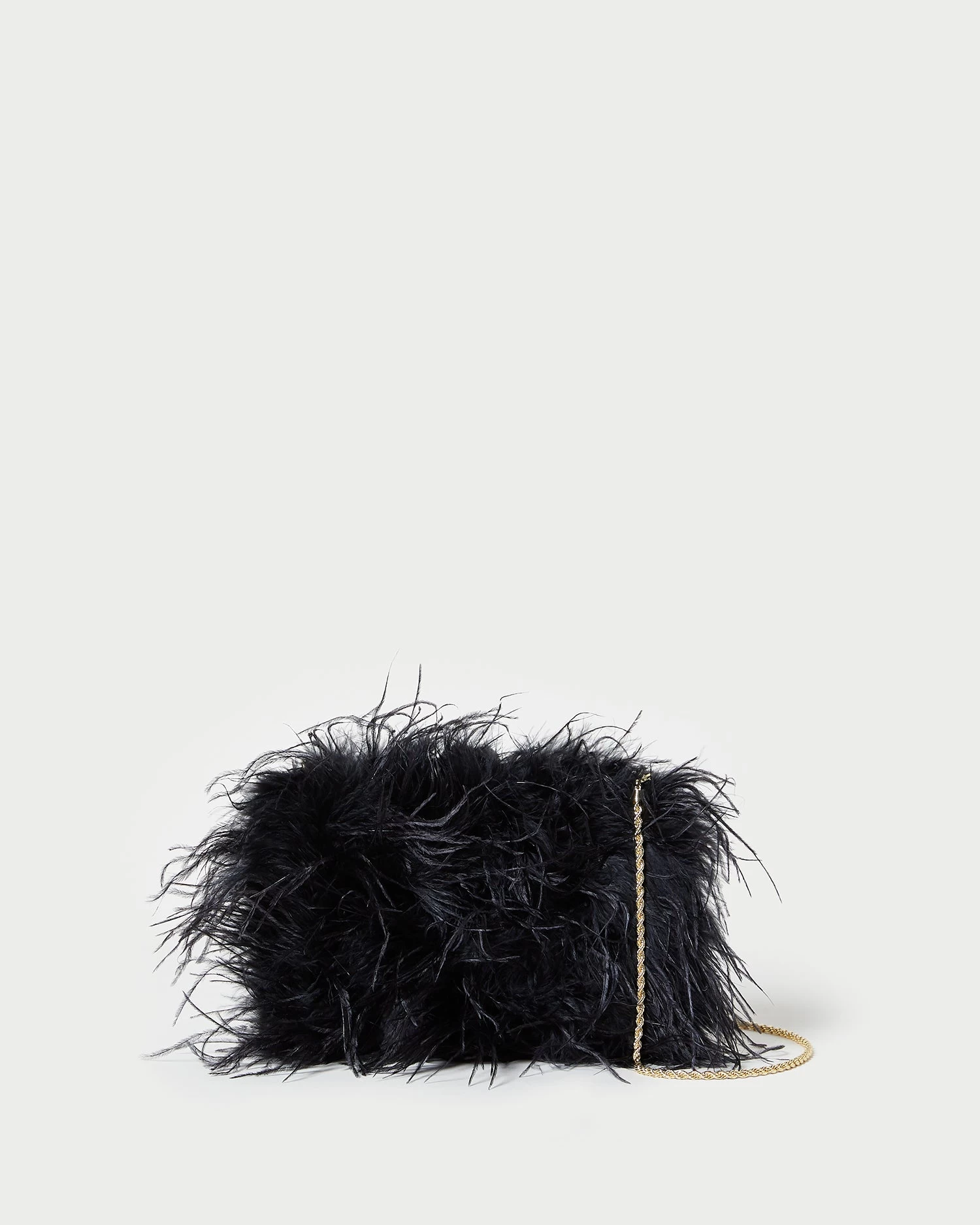 Loeffler Randall Zahara Black Mini Feather Pouch 1 Loeffler Randall Zahara Black Mini Feather Pouch