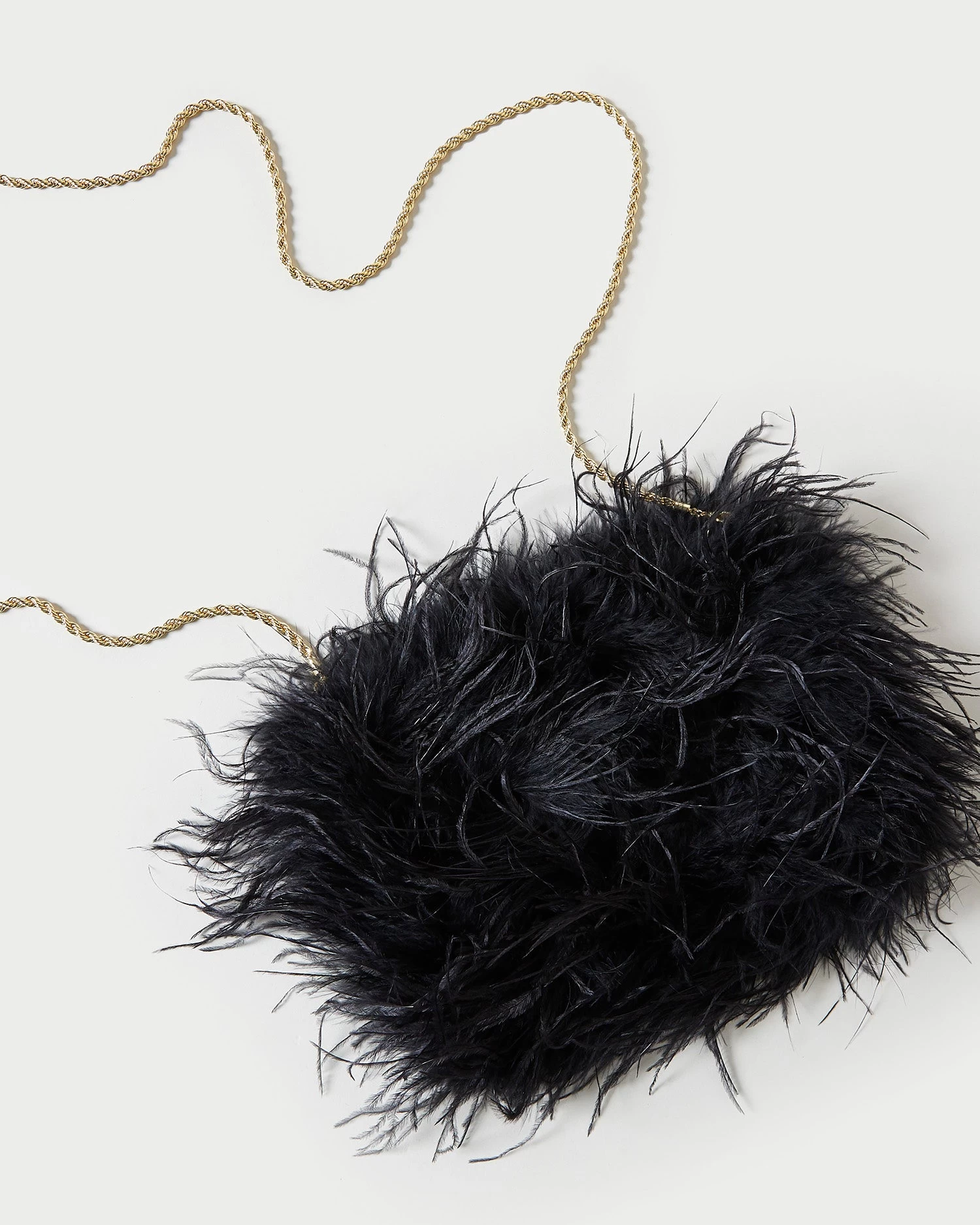 Loeffler Randall Zahara Black Mini Feather Pouch 3 Loeffler Randall Zahara Black Mini Feather Pouch - Image 3