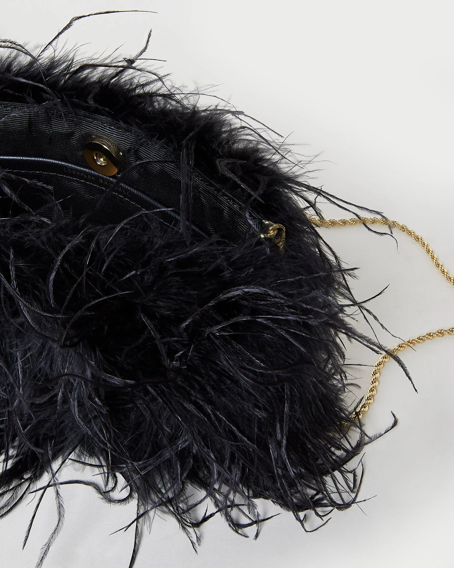 Loeffler Randall Zahara Black Mini Feather Pouch 4 Loeffler Randall Zahara Black Mini Feather Pouch - Image 4