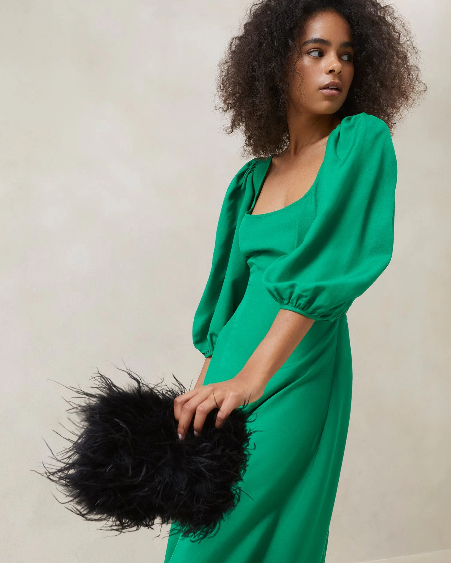 Loeffler Randall Zahara Black Mini Feather Pouch 5 Loeffler Randall Zahara Black Mini Feather Pouch - Image 5