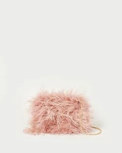 Loeffler Randall Zahara Blush Mini Feather Pouch