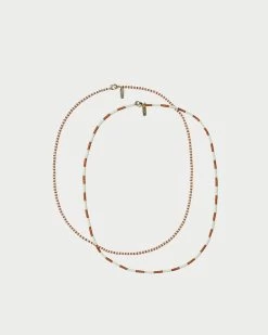 Loeffler Randall Soo Amber/Cream Necklace Set